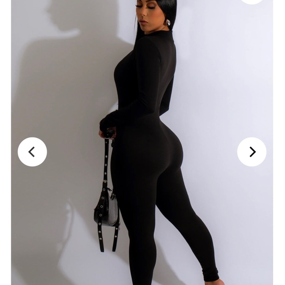 Trend Setter Diva Boutique Pants - Black Cotton Jumpsuit